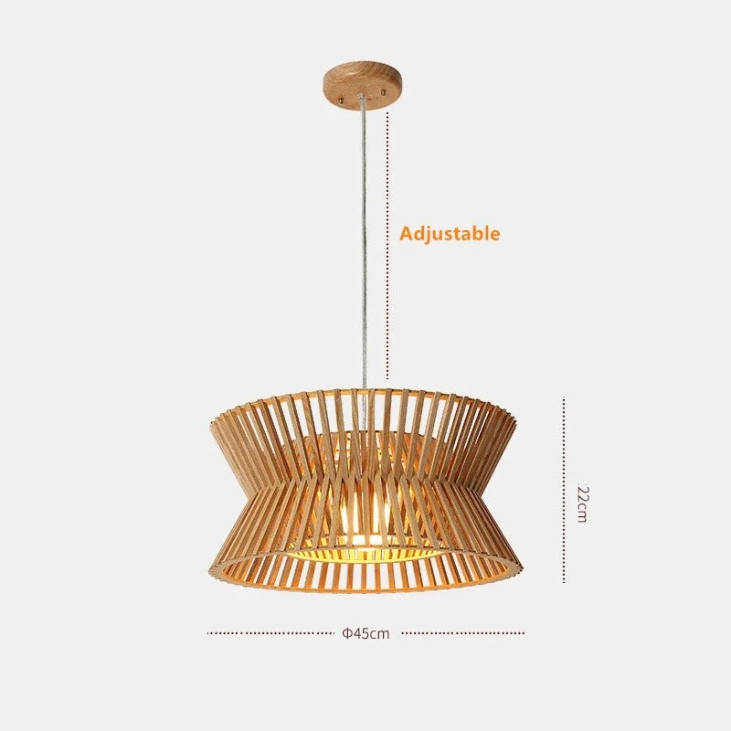 2024 New Creative Solid Wood Chandelier For Living Room Dining Room Office North European Style Indoor Lighting Decoration - vue 4 sur 8