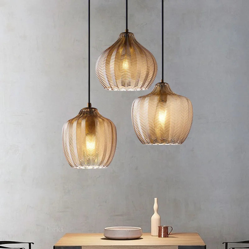 lampe led suspendue en verre design moderne pour espaces divers - vue 1 sur 14