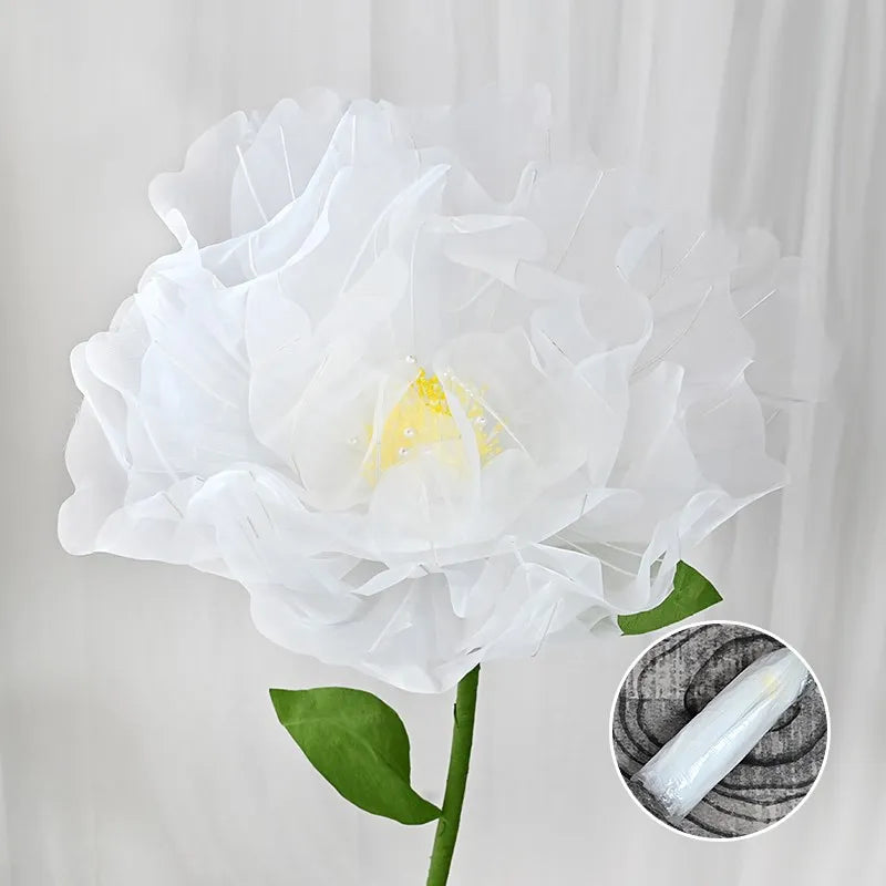 fleur artificielle en soie pavot rose décoration festive réaliste