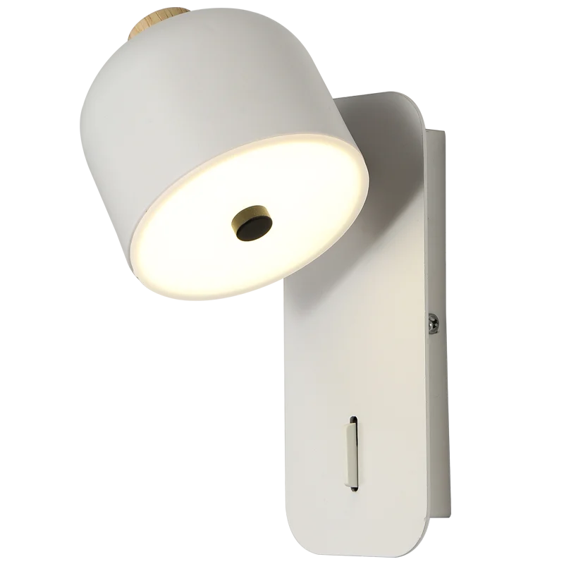 applique murale nordique rotative avec interrupteur moderne éclairage intérieur - vue 6 sur 15