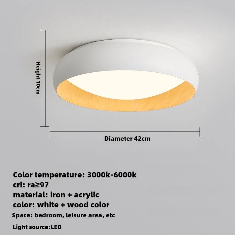 lampe minimaliste japonaise rétro circulaire éclairage doux design élégant - vue 9 sur 12