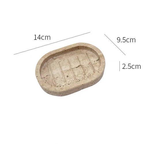porte-brosse à dents en travertin luxe pour salle de bain - vue 15 sur 15