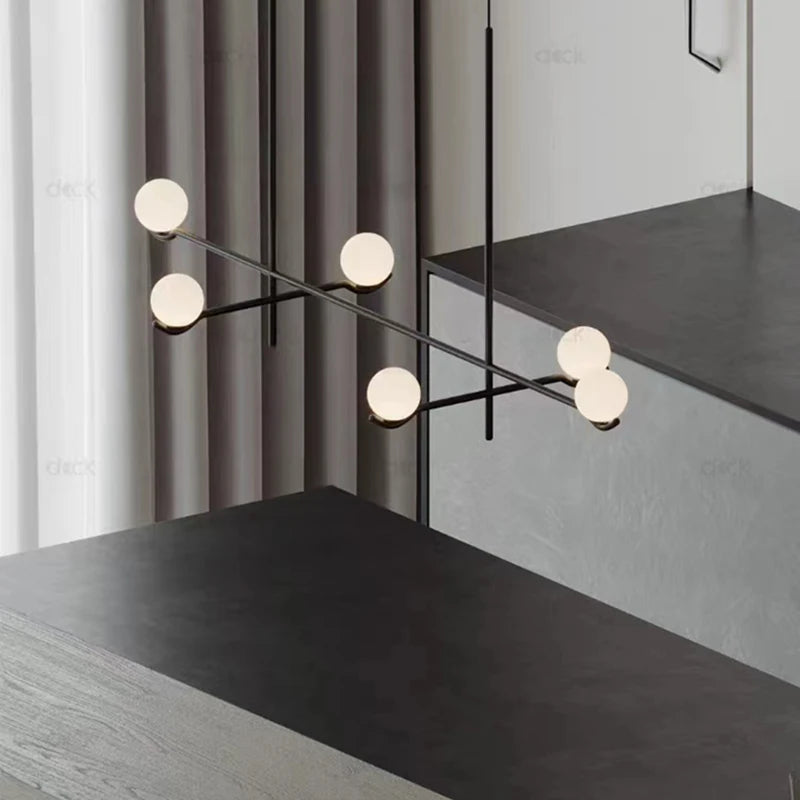 suspension moderne en verre pour décoration intérieure élégante - vue 3 sur 10