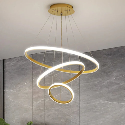 lustre moderne design cercle suspendu pour intérieur élégant - vue 4 sur 20