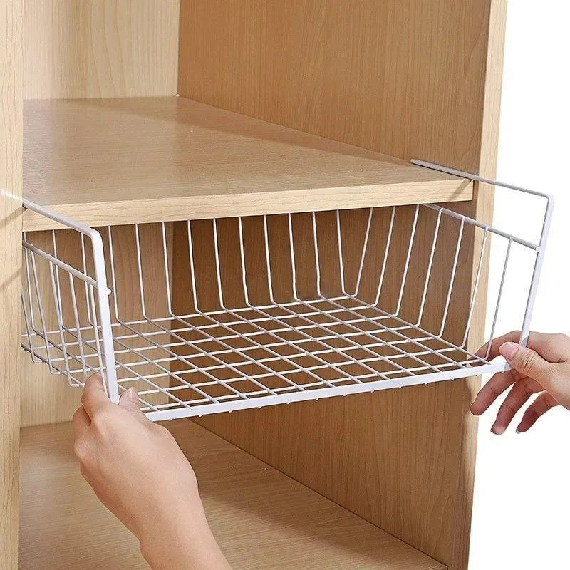 paniers de rangement suspendus en métal pour organisation polyvalente - vue 2 sur 18