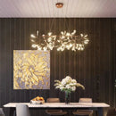 lustre led moderne avec branches rondes pour suspension