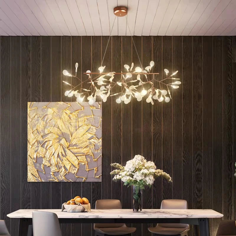 lustre led moderne avec branches rondes pour suspension - vue 3 sur 14
