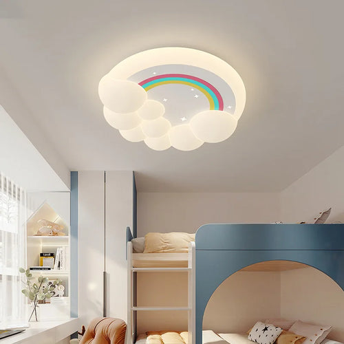 plafonnier led moderne nuages bulles pour chambre enfant - vue 3 sur 10