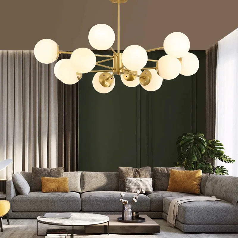 Moderne Simple suspension LED lumière fer lustre chambre salon salle à manger éclairage à la maison noir/or E27 220V plafonnier - vue 5 sur 20