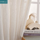 Rideau moderne rayé style lin pour salon chambre