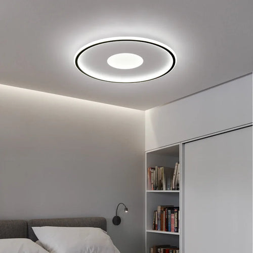 plafonnier led ultra mince moderne rond montage en surface - vue 5 sur 24