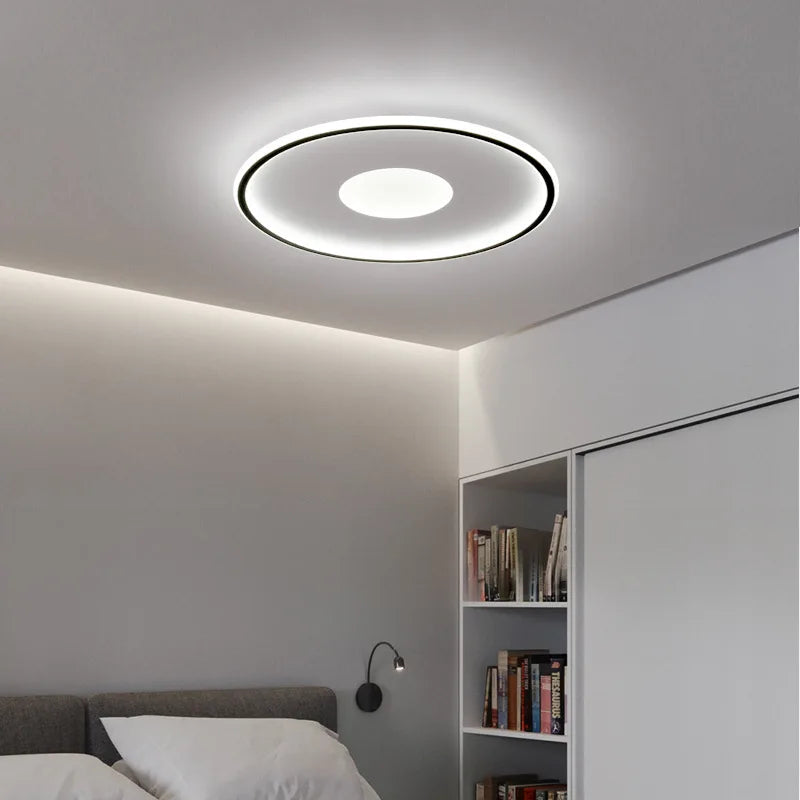 plafonnier led ultra mince rond moderne montage en surface - vue 4 sur 24
