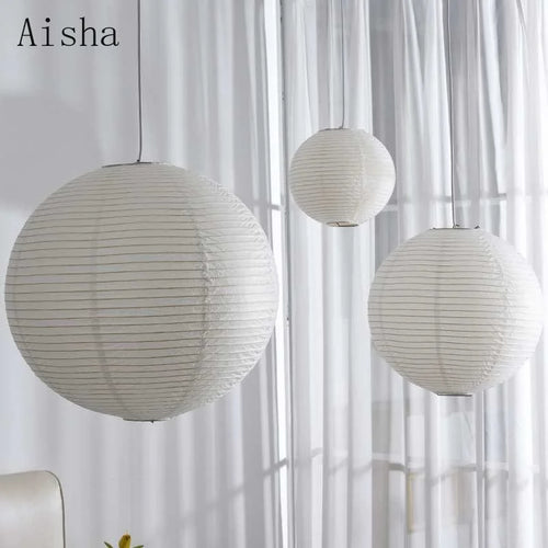 suspension en papier de riz style japonais pour décoration intérieure - vue 4 sur 7