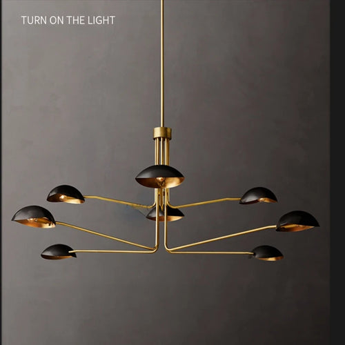 Lustre Moderne style néoclassique couleur cuivre - vue 10 sur 16