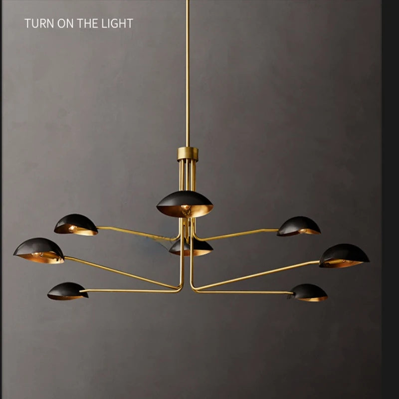 Lustre Moderne style néoclassique couleur cuivre - vue 10 sur 16