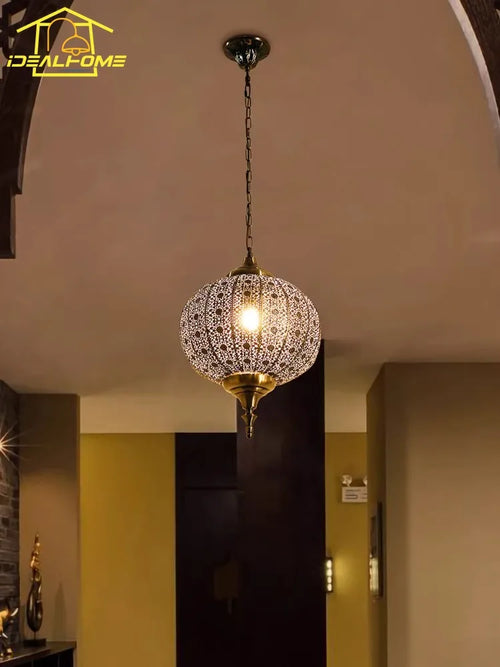 suspension vintage en fer design thaïlandais pour intérieur élégant - vue 4 sur 6
