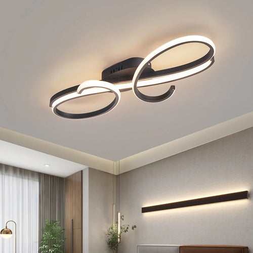 Plafonnier led moderne plaqué pour salon chambre couloir Foyer salle d'étude lustres de plafond intérieur maison - vue 5 sur 15