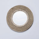 miroirs décoratifs en raphia pour une décoration murale élégante