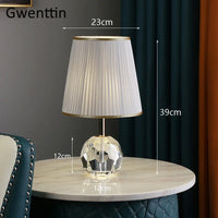 lampe à poser moderne en cristal pour décoration intérieure et éclairage