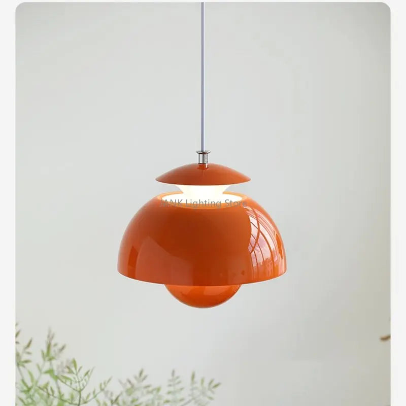 Design danois fleur bourgeon suspension moderne Simple Restaurant chambre d'enfants chambre chevet lustre nordique maison lampes LED - vue 3 sur 10