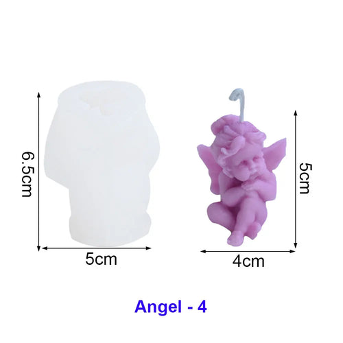 moule en silicone pour bougies parfumées d'ange et décorations en résine - vue 11 sur 11