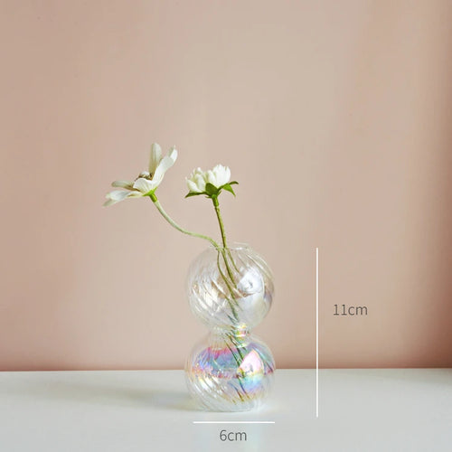 bougeoir en verre décoration nordique pour mariage et fleurs - vue 19 sur 22