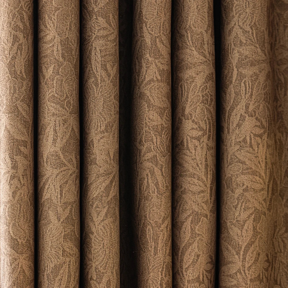 Rideau occultant texturé motif floral style chinois salon - vue 10 sur 10