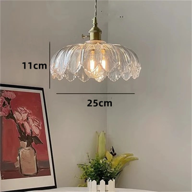 suspension en verre teinté vintage pour décoration intérieure