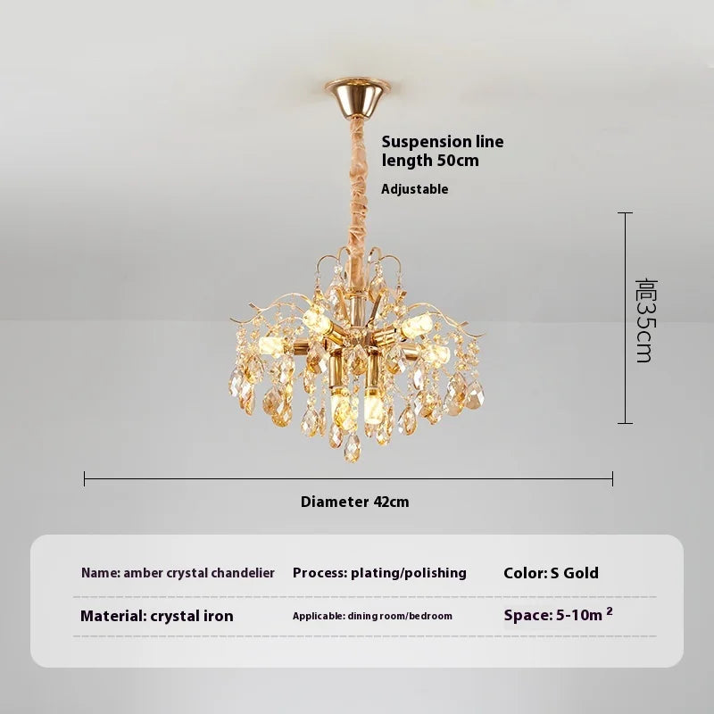 suspension nordique en cristal moderne et chaleureuse - vue 9 sur 10