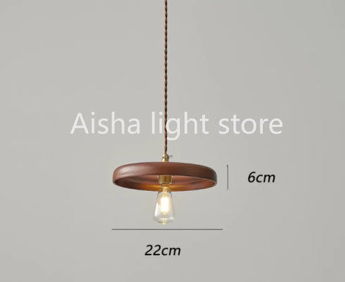 suspension vintage en bois massif pour un éclairage chaleureux intérieur - vue 7 sur 8