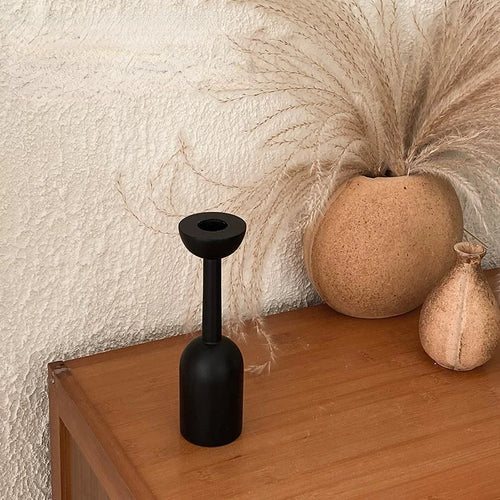 bougeoir en bois pour décoration moderne et géométrique - vue 5 sur 9
