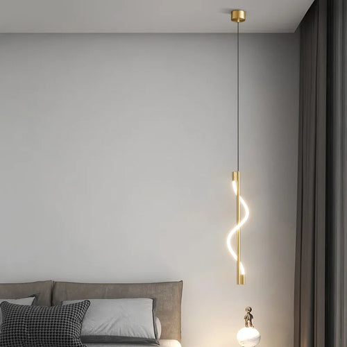 suspension en spirale luxe avec télécommande gradation led - vue 5 sur 8