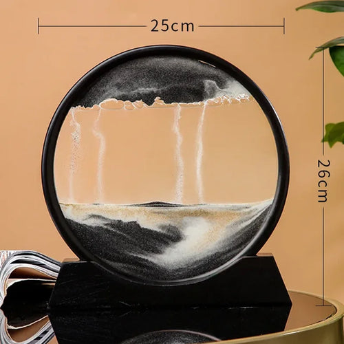 sablier en verre 3d paysage de sable en mouvement décoration artistique - vue 14 sur 54