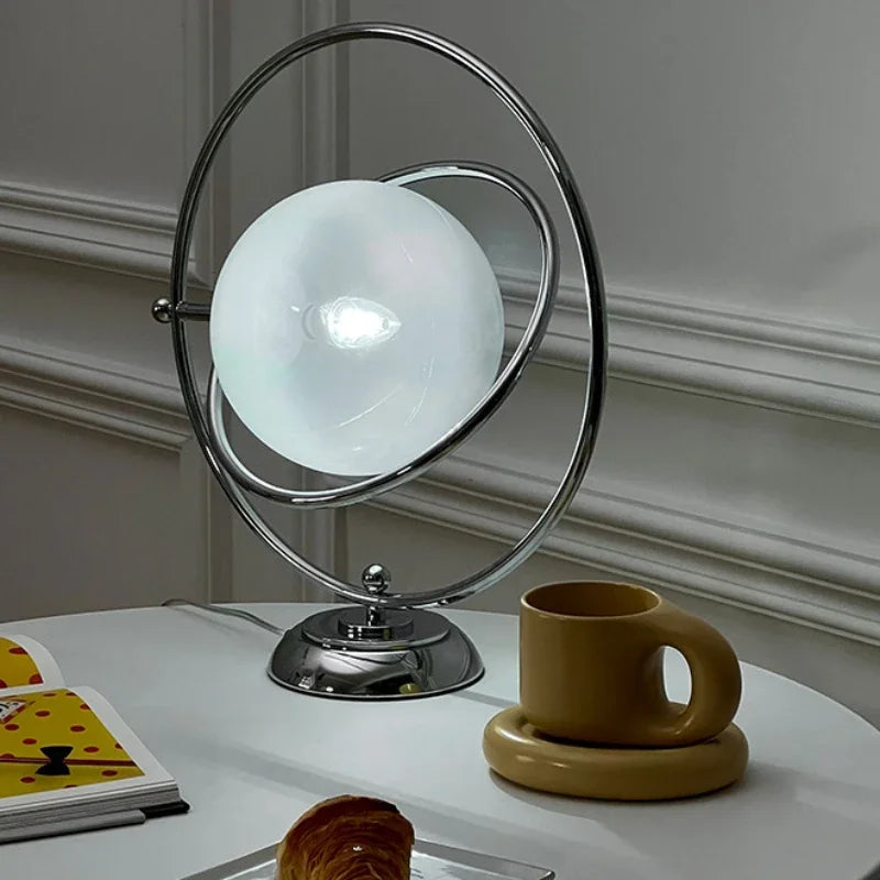 lampe de bureau design italienne en verre rotative élégante - vue 6 sur 7