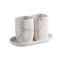 ensemble de tasse en céramique et support de brosse à dents