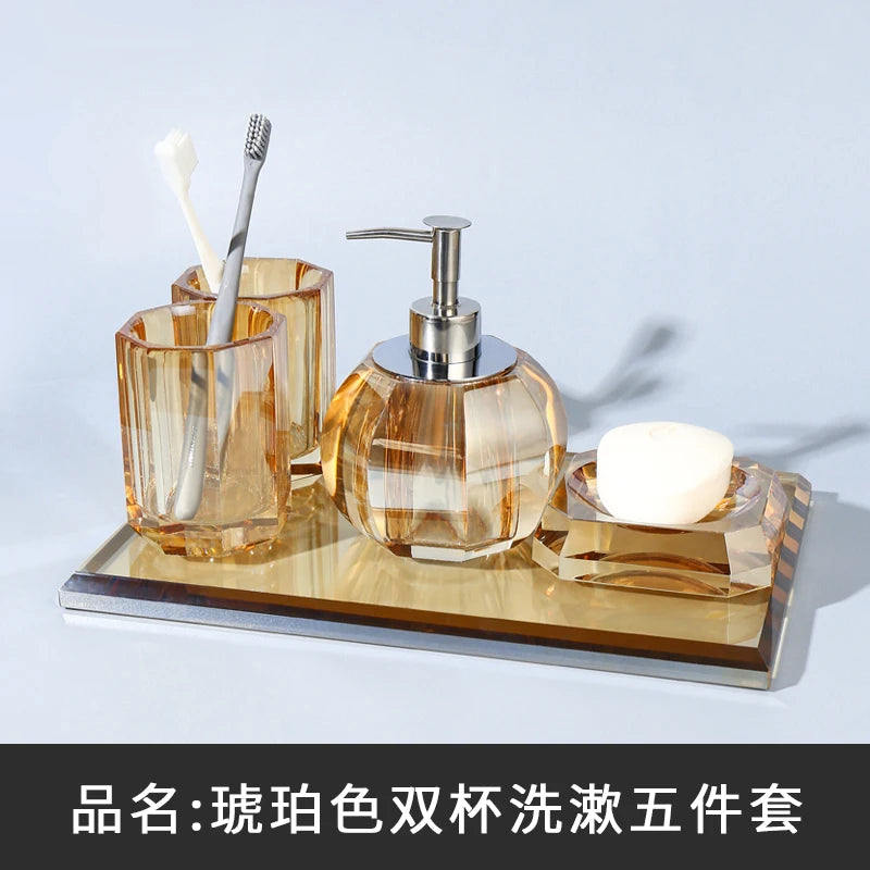 ensemble de produits de toilette en cristal et verre - vue 13 sur 18