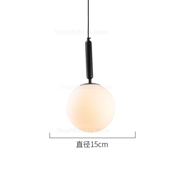 boule de verre moderne suspension lumières led éclairage intérieur décoratif - vue 18 sur 22