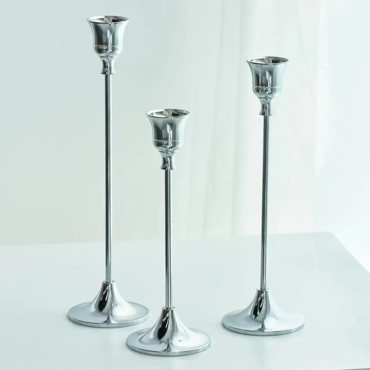 kit de bougeoirs décoratifs en laiton doré pour mariage et dîner - vue 9 sur 18