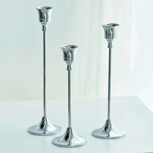 kit de bougeoirs décoratifs en laiton doré pour mariage et dîner - vue 10 sur 18