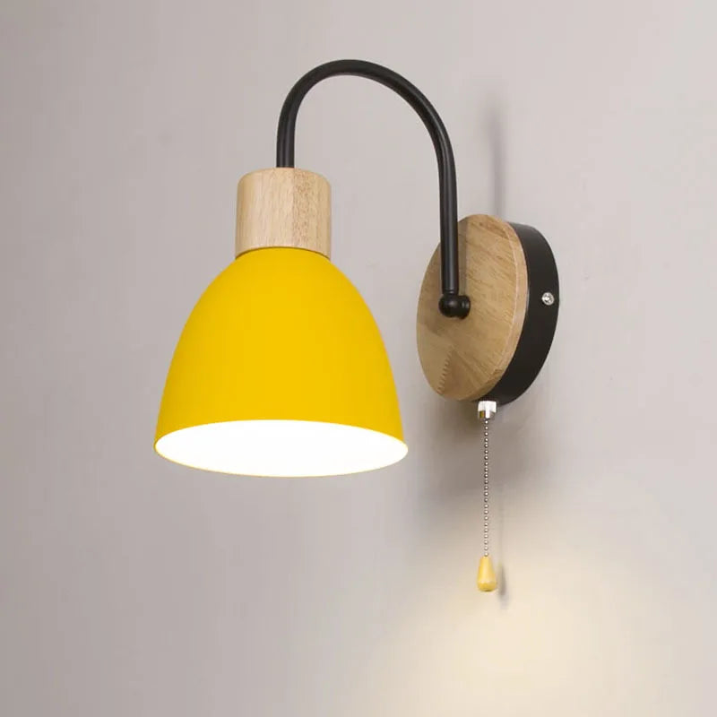 applique murale nordique moderne macaron avec interrupteur led - vue 4 sur 18
