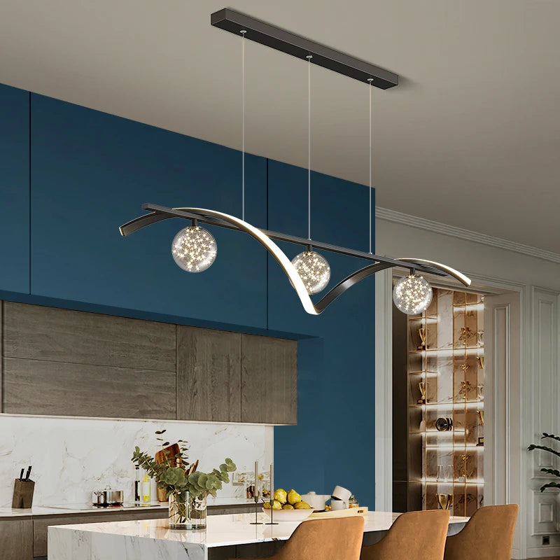Modern Full Star Dining Room Chandelier Living Room, Kitchen Dining Table, Bedroom Office Gold Decorative Lighting Chandelier - vue 4 sur 8