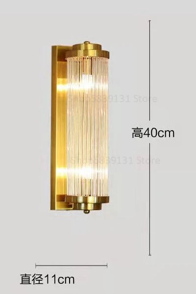 applique murale en cristal postmoderne avec lumières led