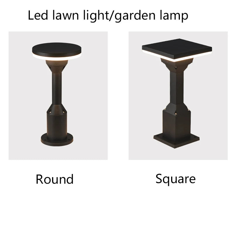 2022 customization column light waterproof lawn lamp courtyard outdoor floor landscape lamp LED Pillar lamp - vue 5 sur 8