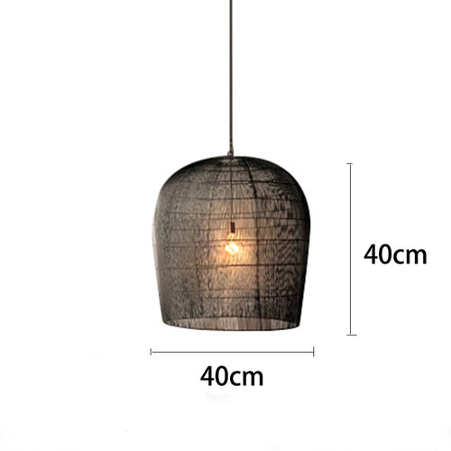 Suspension en rotin de Style Wabi-sabi - vue 12 sur 16