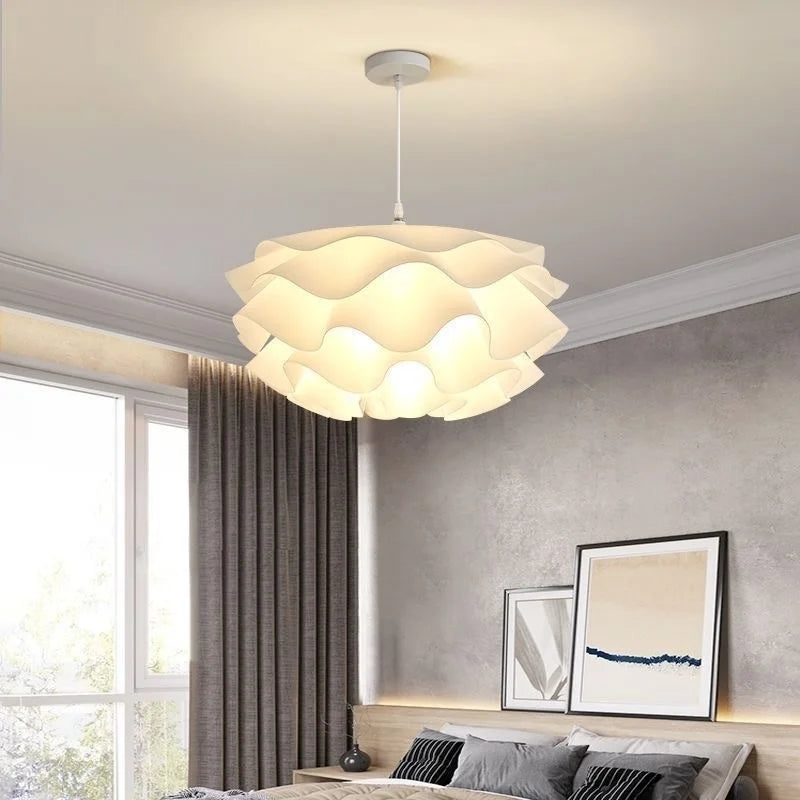 lustre moderne acrylique suspendu en forme de fleur led décoratif - vue 3 sur 8