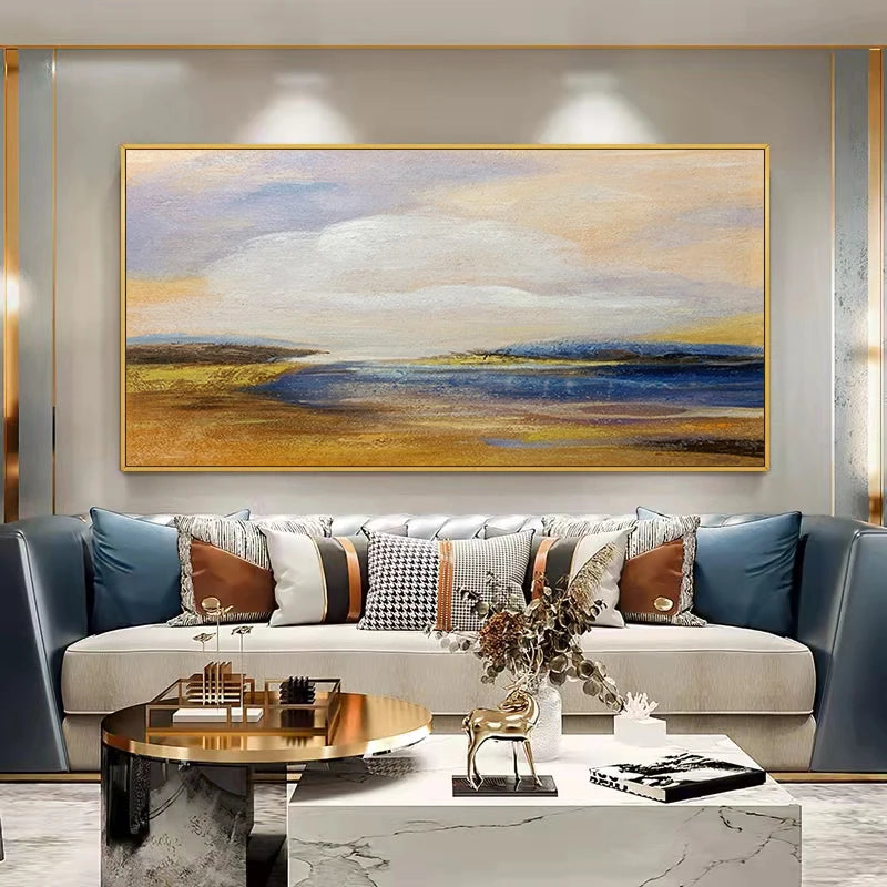 décoration murale abstraite personnalisable peinture sur toile artisanale - vue 2 sur 9