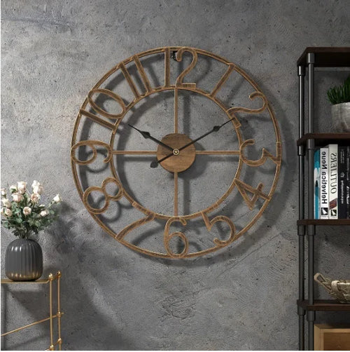 horloge murale rétro en métal décoration créative pour intérieur - vue 4 sur 11