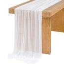 Chemin de table mousseline bohème transparent lot 4