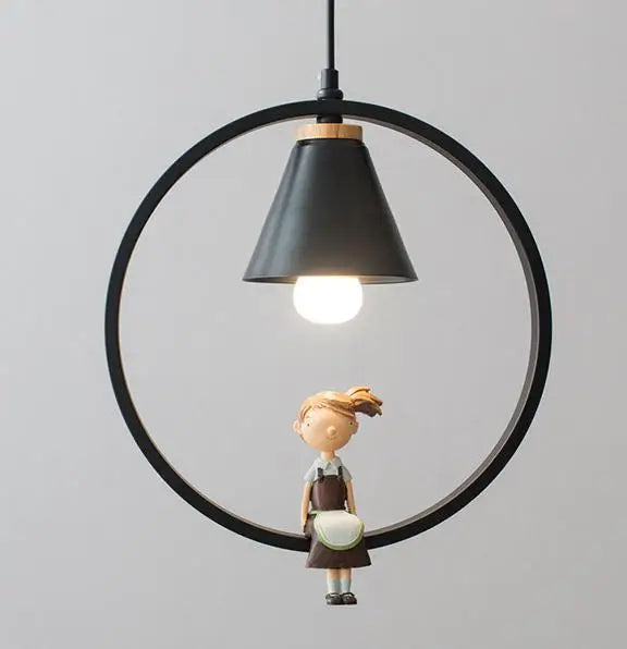 suspension vintage en fer pour éclairage enfants et cafés - vue 10 sur 10