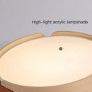 plafonnier moderne en bois avec télécommande pour décoration intérieure